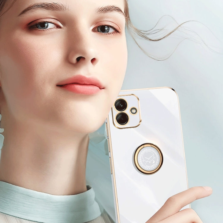 XINLI Straight Edge 6D Electroplate TPU Phone Case with Ring Holder, For Samsung Galaxy A05, For Samsung Galaxy A05s, For Samsung Galaxy M34 5G, For Samsung Galaxy A25 5G, For Samsung Galaxy S23 FE 5G, For Samsung Galaxy M54 5G