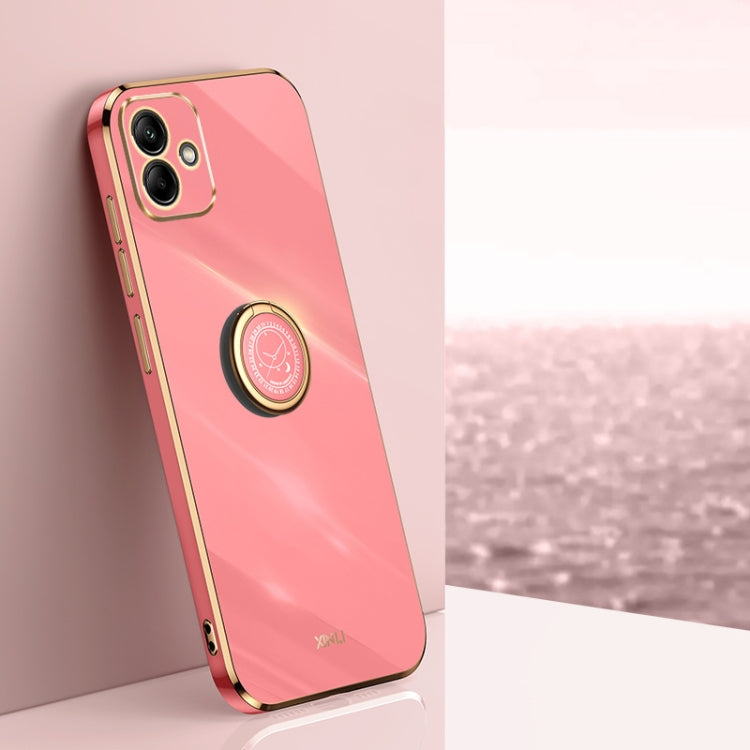 XINLI Straight Edge 6D Electroplate TPU Phone Case with Ring Holder, For Samsung Galaxy A05, For Samsung Galaxy A05s, For Samsung Galaxy M34 5G, For Samsung Galaxy A25 5G, For Samsung Galaxy S23 FE 5G, For Samsung Galaxy M54 5G