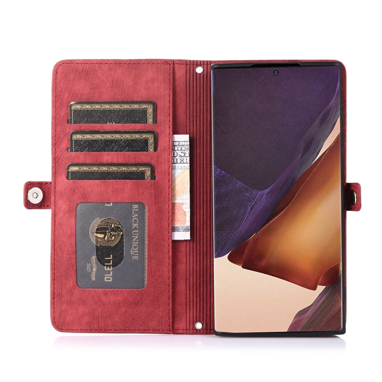 Zipper Card Slot Buckle Wallet Leather Phone Case, For Samsung Galaxy Note20 Ultra, For Samsung Galaxy S10, For Samsung Galaxy S20+, For Samsung Galaxy S21, For Samsung Galaxy S21+