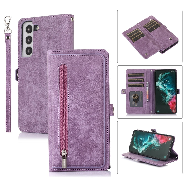Zipper Card Slot Buckle Wallet Leather Phone Case, For Samsung Galaxy Note20 Ultra, For Samsung Galaxy S10, For Samsung Galaxy S20+, For Samsung Galaxy S21, For Samsung Galaxy S21+