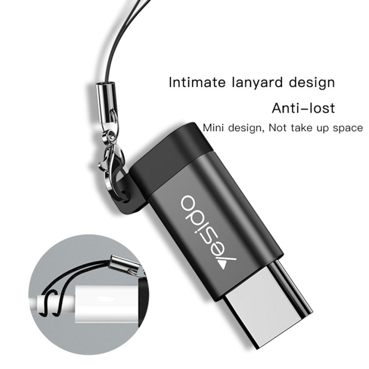 Yesido GS04 Type-C to Micro USB Mini Connector Adapter with Keychain