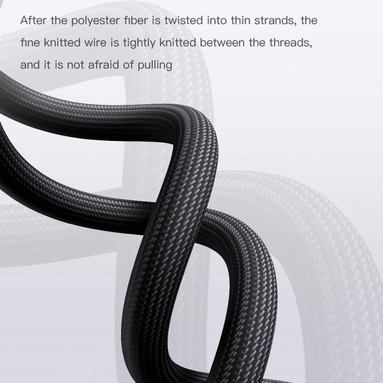 TOTU CB-8-L 12W USB to 8 Pin Transparent Braided Data Cable, Length: 1.5m