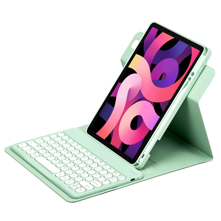 Round Button 360 Degree Rotatable Bluetooth Keyboard Leather Case