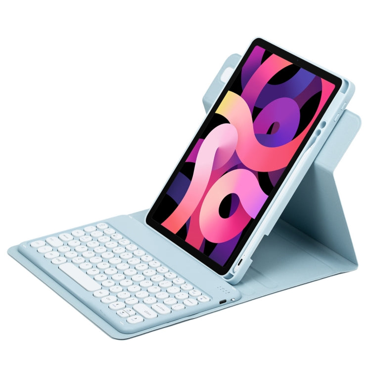 Round Button 360 Degree Rotatable Bluetooth Keyboard Leather Case