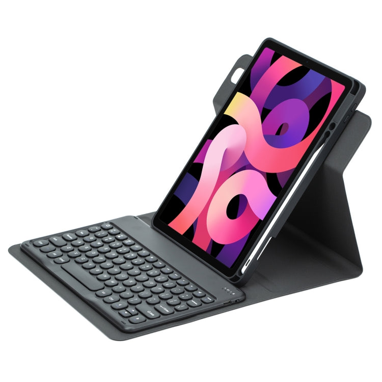 Round Button 360 Degree Rotatable Bluetooth Keyboard Leather Case