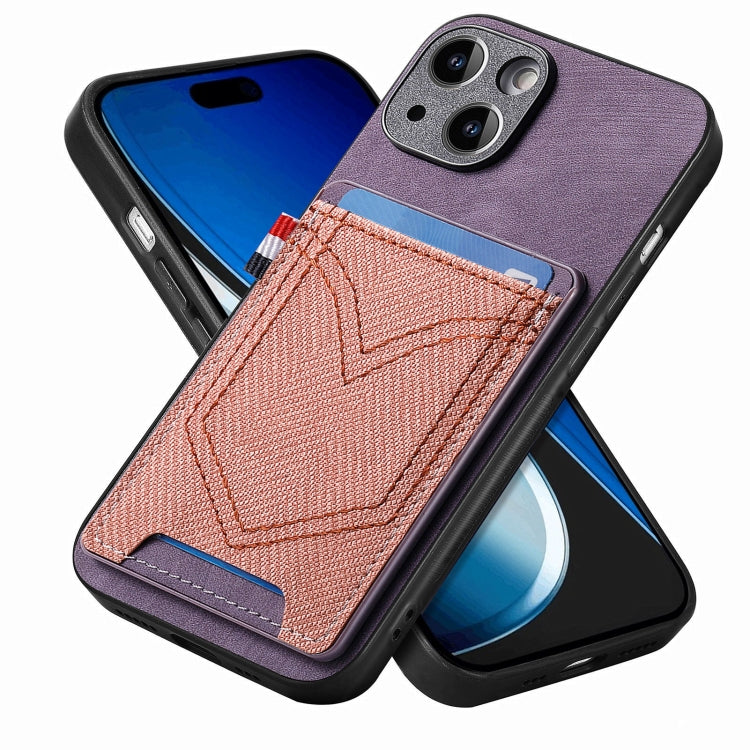 Denim Texture Leather Skin Phone Case with Card Slot