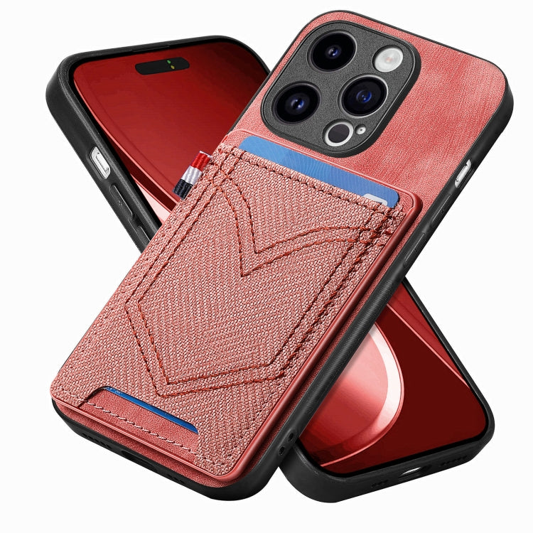 Denim Texture Leather Skin Phone Case with Card Slot