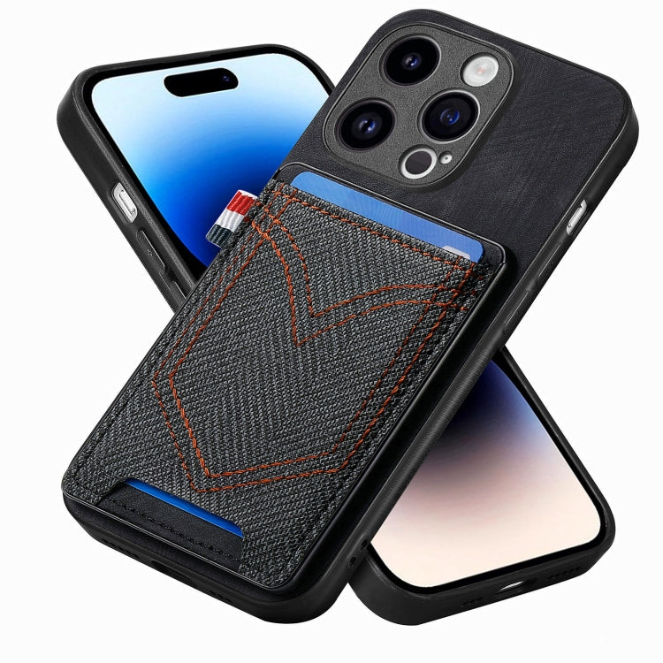 Denim Texture Leather Skin Phone Case with Card Slot