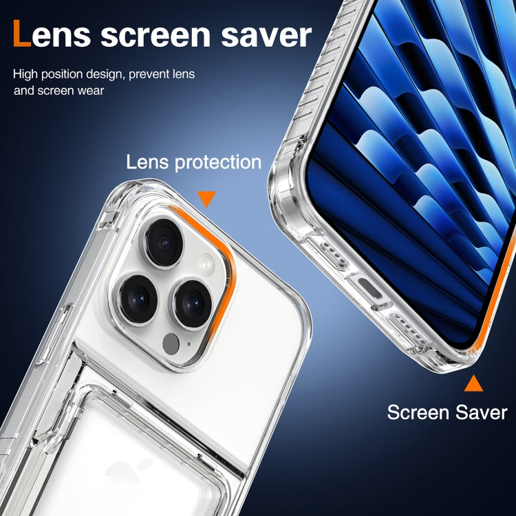 Crystal Clear Flip Card Slot Phone Case