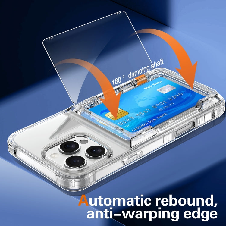 Crystal Clear Flip Card Slot Phone Case