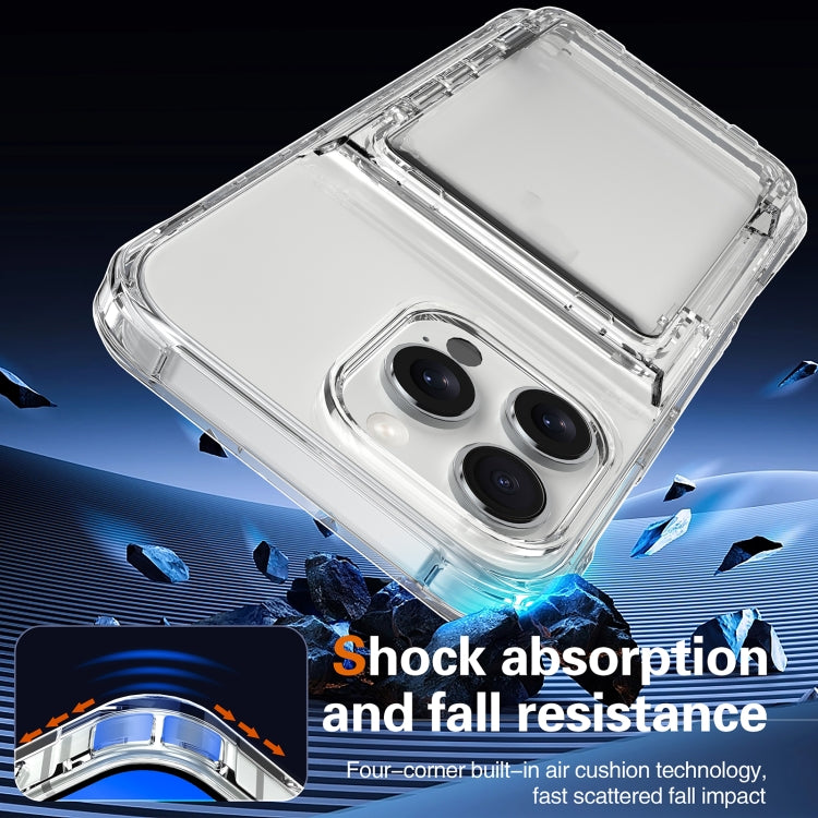 Crystal Clear Flip Card Slot Phone Case