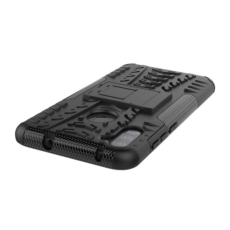 Tire Texture Shockproof TPU+PC Protective Case with Holder, For Samsung Galaxy A11(US Version)