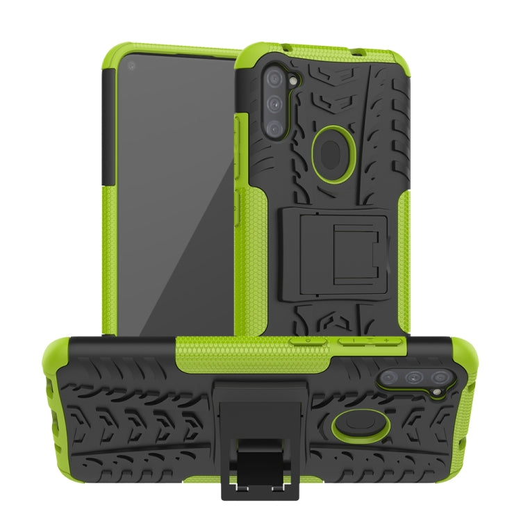 Tire Texture Shockproof TPU+PC Protective Case with Holder, For Samsung Galaxy A11(US Version)