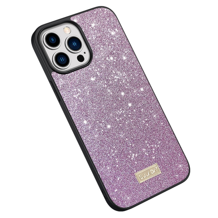 SULADA Glittery PC Hybrid TPU Handmade Leather Phone Case