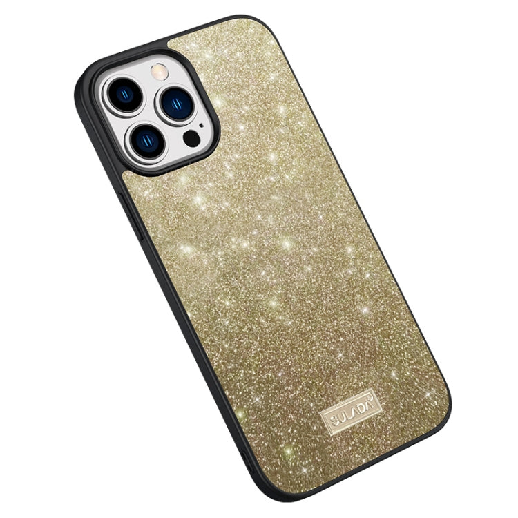 SULADA Glittery PC Hybrid TPU Handmade Leather Phone Case