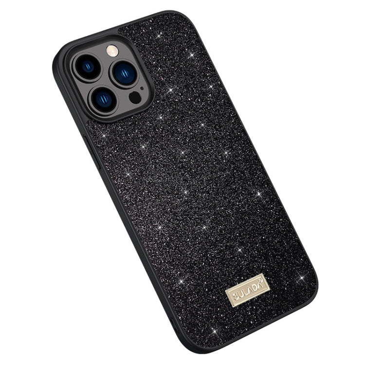 SULADA Glittery PC Hybrid TPU Handmade Leather Phone Case