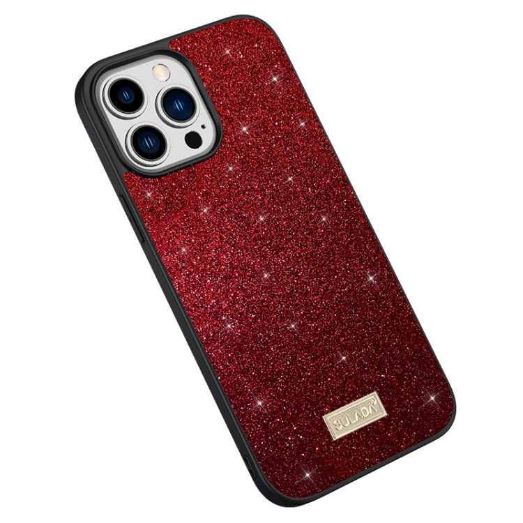 SULADA Glittery PC Hybrid TPU Handmade Leather Phone Case