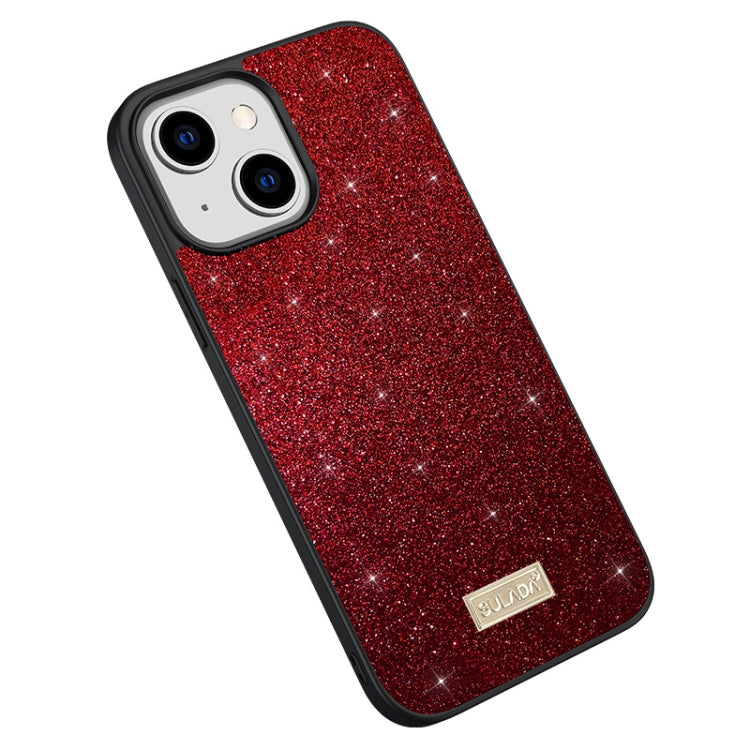 SULADA Glittery PC Hybrid TPU Handmade Leather Phone Case