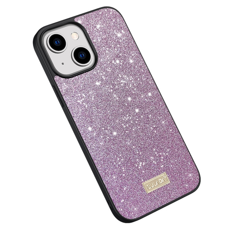 SULADA Glittery PC Hybrid TPU Handmade Leather Phone Case
