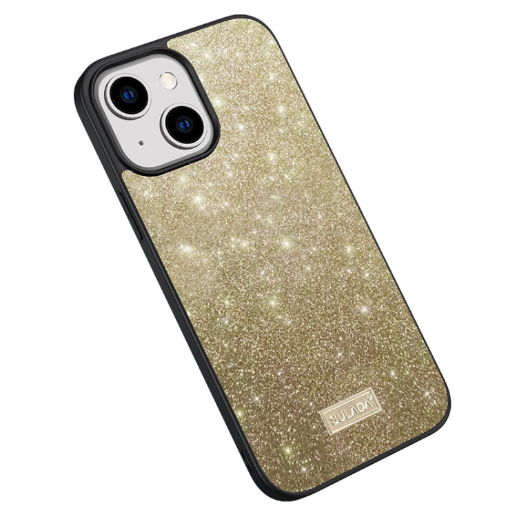 SULADA Glittery PC Hybrid TPU Handmade Leather Phone Case