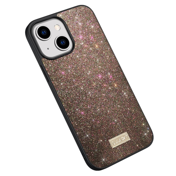SULADA Glittery PC Hybrid TPU Handmade Leather Phone Case