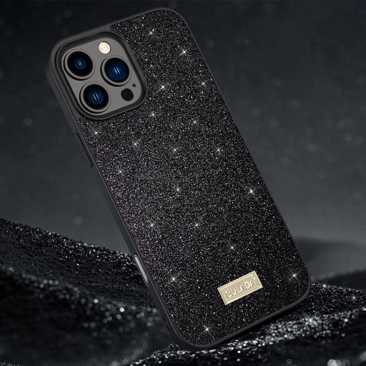 SULADA Glittery PC Hybrid TPU Handmade Leather Phone Case