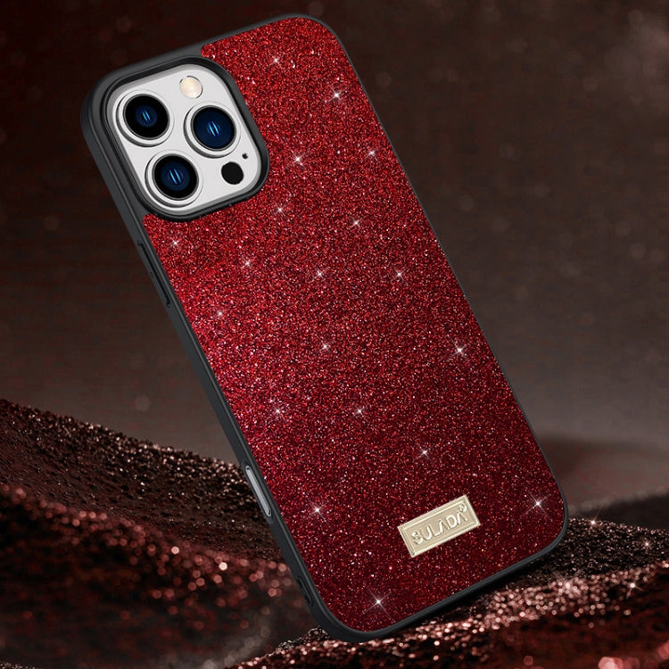 SULADA Glittery PC Hybrid TPU Handmade Leather Phone Case