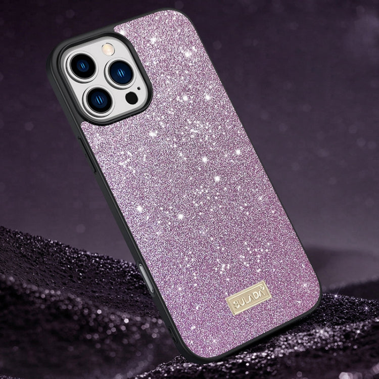 SULADA Glittery PC Hybrid TPU Handmade Leather Phone Case