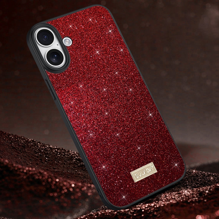 SULADA Glittery PC Hybrid TPU Handmade Leather Phone Case