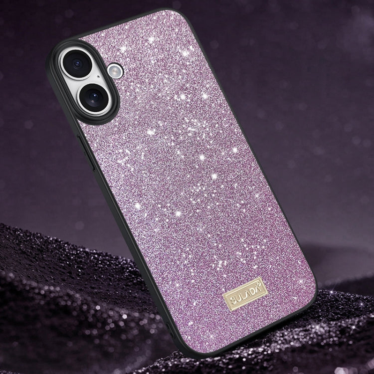 SULADA Glittery PC Hybrid TPU Handmade Leather Phone Case