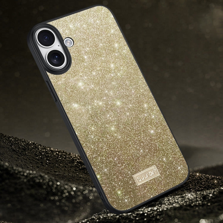 SULADA Glittery PC Hybrid TPU Handmade Leather Phone Case