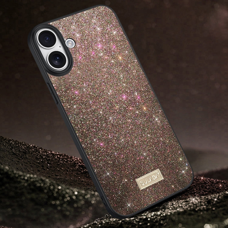 SULADA Glittery PC Hybrid TPU Handmade Leather Phone Case