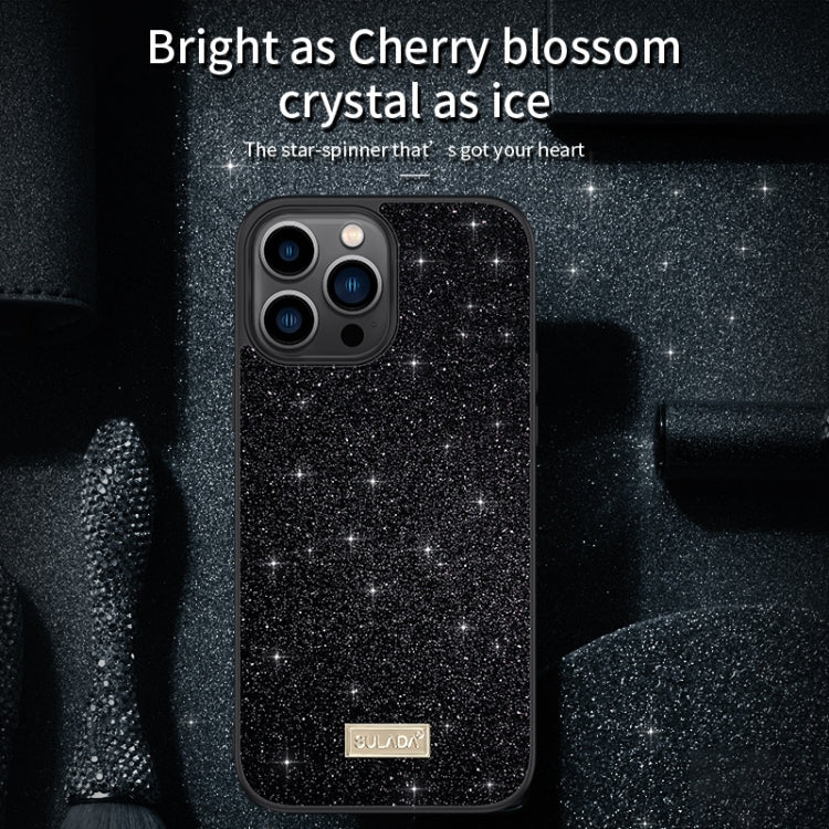 SULADA Glittery PC Hybrid TPU Handmade Leather Phone Case