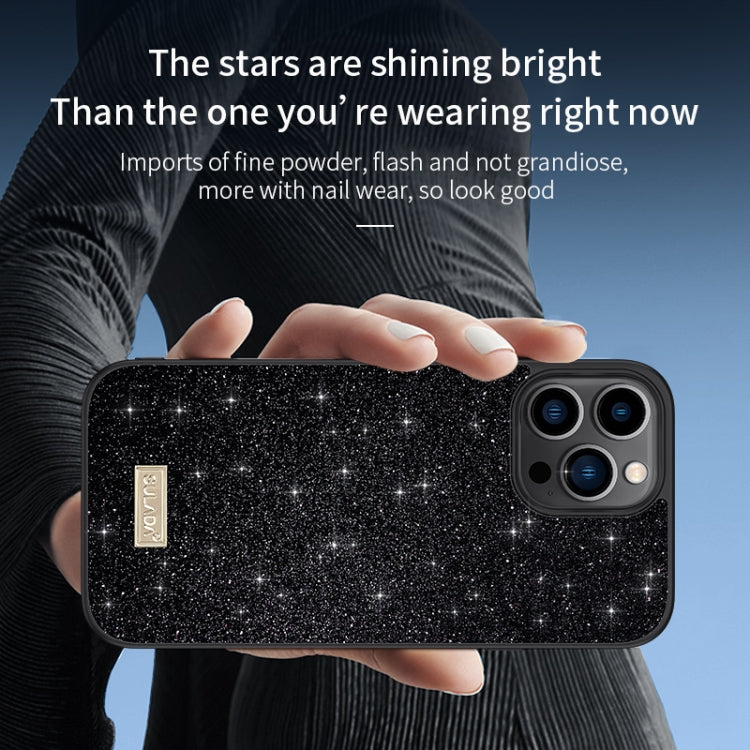 SULADA Glittery PC Hybrid TPU Handmade Leather Phone Case