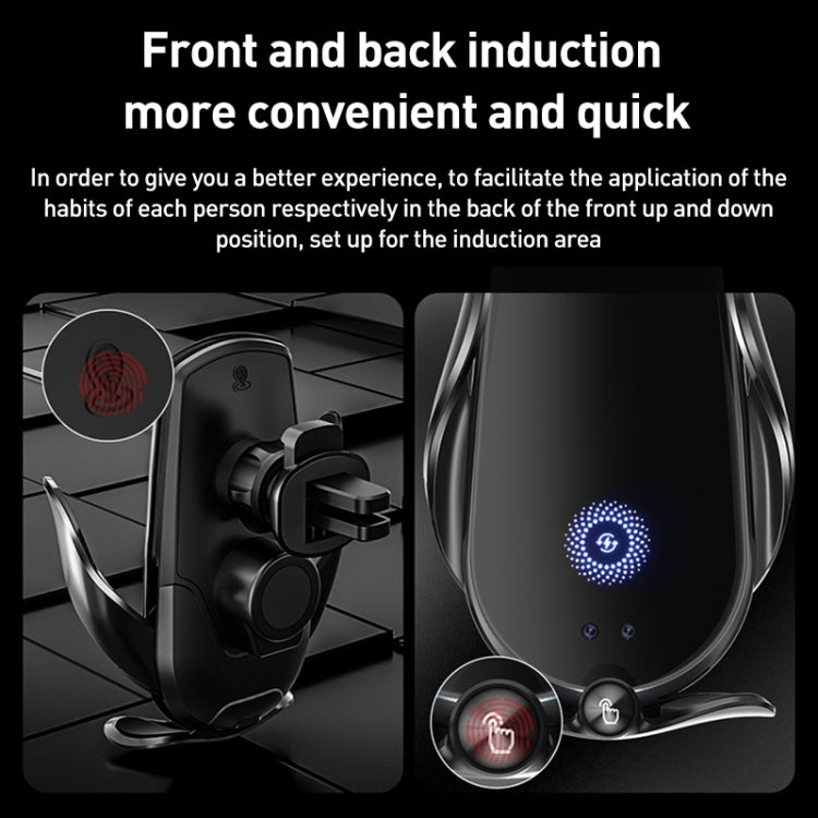 M1 Electric Opening/Closing Wireless Fast Charging Air Outlet Car Holder