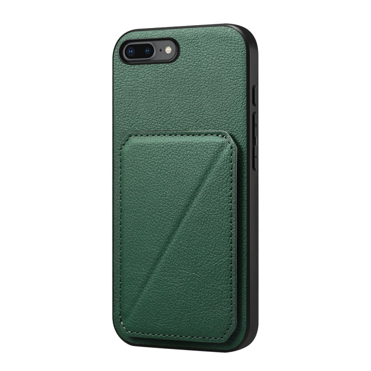 D04 Calf Texture Dual Card Slot Holder Phone Case