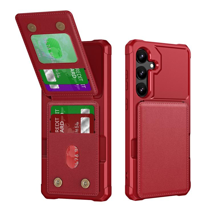 Vertical Flip Card Bag Holder Leather Phone Case, For Samsung Galaxy S25 5G, For Samsung Galaxy S25+ 5G, For Samsung Galaxy S25 Ultra 5G, For Samsung Galaxy S24 FE 5G