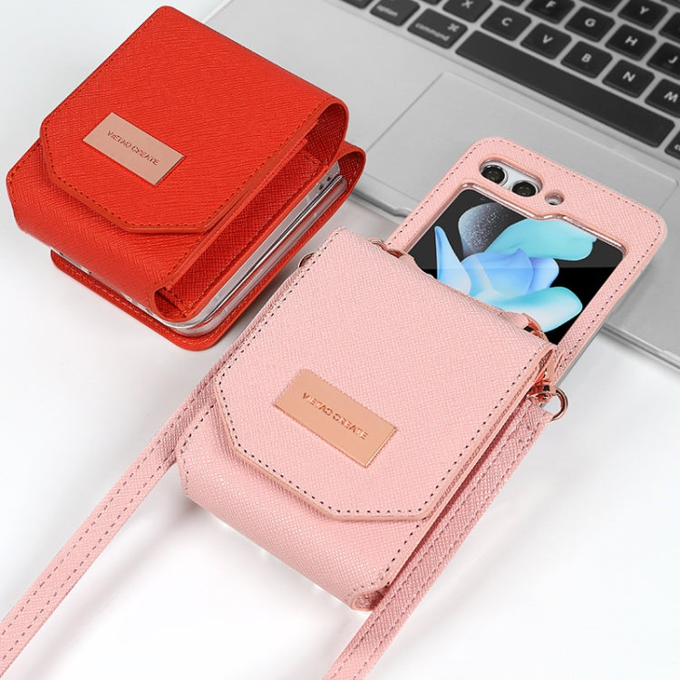 VIETAO Portable Organ Style Wallet PU Phone Case, For Samsung Galaxy Z Flip6 / Flip7 FE, For Samsung Galaxy Z Flip5