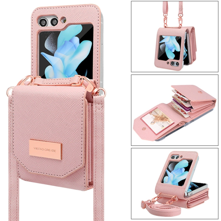 VIETAO Portable Organ Style Wallet PU Phone Case, For Samsung Galaxy Z Flip6 / Flip7 FE, For Samsung Galaxy Z Flip5