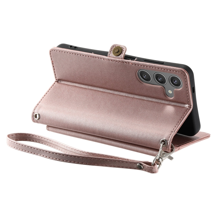 Wallet Multi-card Slot Leather Phone Case with Lanyard, For Samsung Galaxy S24 FE 5G, For Samsung Galaxy S24 Ultra 5G, For Samsung Galaxy S24+ 5G, For Samsung Galaxy S24 5G