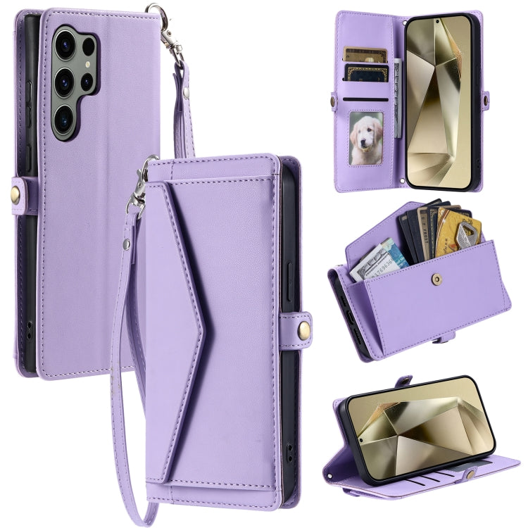 Wallet Multi-card Slot Leather Phone Case with Lanyard, For Samsung Galaxy S24 FE 5G, For Samsung Galaxy S24 Ultra 5G, For Samsung Galaxy S24+ 5G, For Samsung Galaxy S24 5G