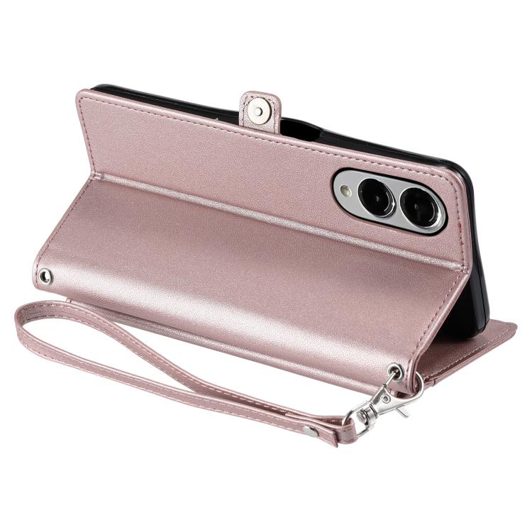 Wallet Multi-card Slot Leather Phone Case with Lanyard, For Samsung Galaxy S25 Edge 5G, For Samsung Galaxy S25 5G, For Samsung Galaxy S25+ 5G, For Samsung Galaxy S25 Ultra 5G