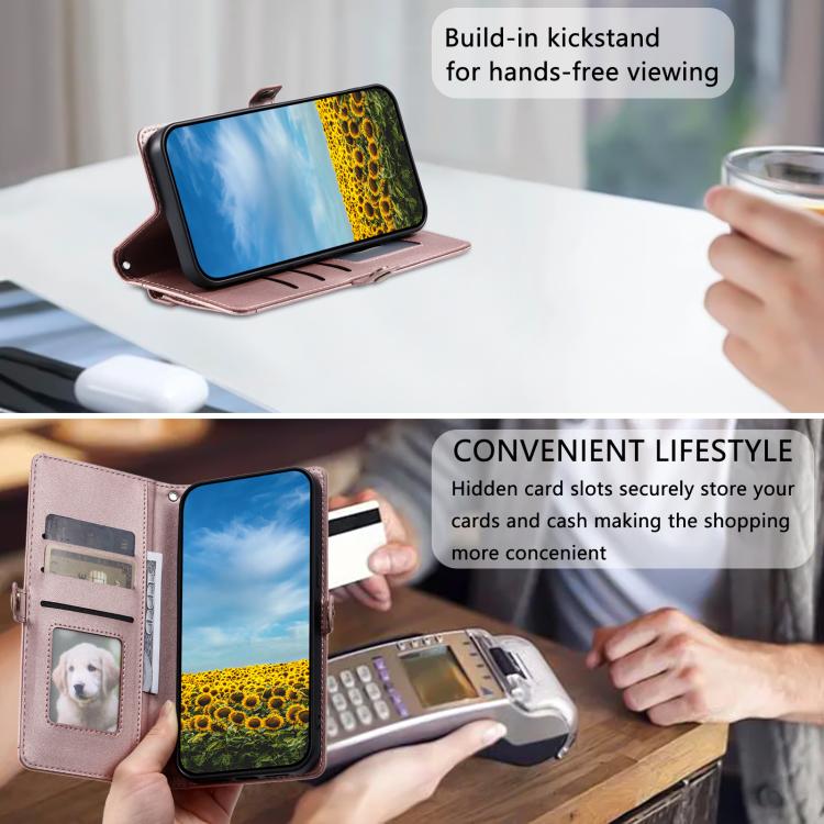 Wallet Multi-card Slot Leather Phone Case with Lanyard, For Samsung Galaxy S25 Edge 5G, For Samsung Galaxy S25 5G, For Samsung Galaxy S25+ 5G, For Samsung Galaxy S25 Ultra 5G