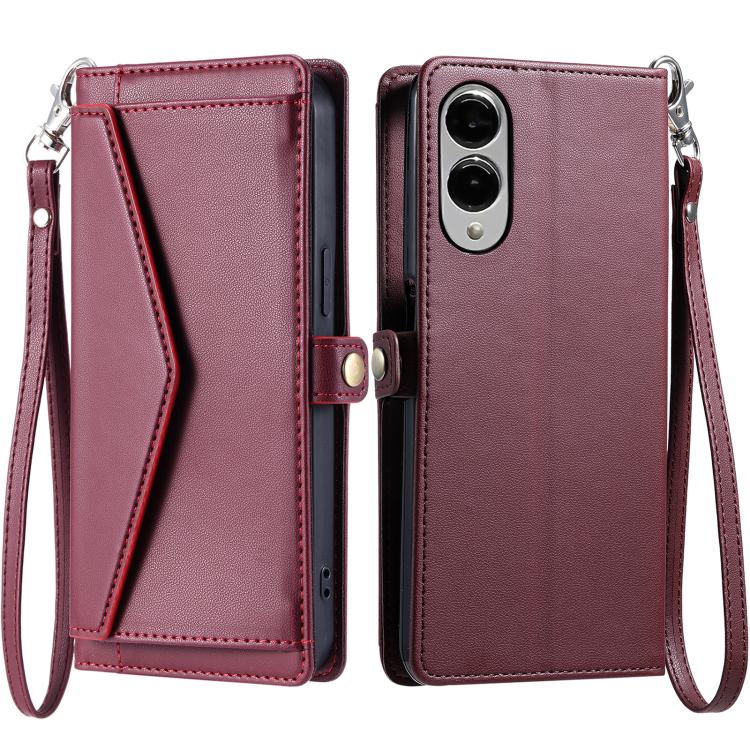 Wallet Multi-card Slot Leather Phone Case with Lanyard, For Samsung Galaxy S25 Edge 5G, For Samsung Galaxy S25 5G, For Samsung Galaxy S25+ 5G, For Samsung Galaxy S25 Ultra 5G