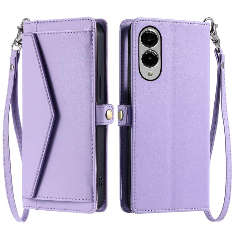 Wallet Multi-card Slot Leather Phone Case with Lanyard, For Samsung Galaxy S25 Edge 5G, For Samsung Galaxy S25 5G, For Samsung Galaxy S25+ 5G, For Samsung Galaxy S25 Ultra 5G