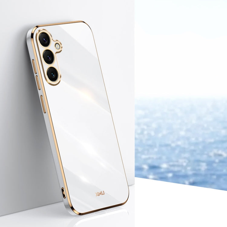 XINLI Straight Edge 6D Electroplate TPU Phone Case, For Samsung Galaxy S25 Edge 5G, For Samsung Galaxy S25 5G, For Samsung Galaxy S25+ 5G, For Samsung Galaxy S25 Ultra 5G, For Samsung Galaxy S24 FE 5G