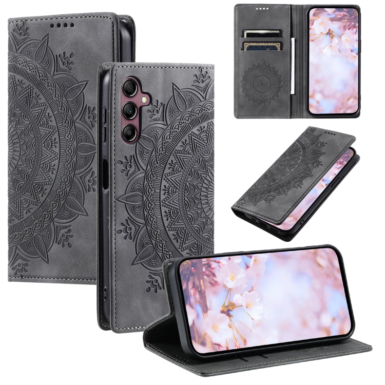 Totem Embossed Magnetic Leather Phone Case, For Samsung Galaxy S25 Edge 5G, For Samsung Galaxy S25 5G, For Samsung Galaxy S25+ 5G, For Samsung Galaxy S25 Ultra 5G