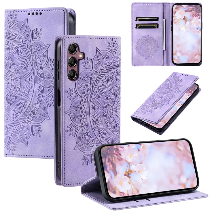 Totem Embossed Magnetic Leather Phone Case, For Samsung Galaxy S25 Edge 5G, For Samsung Galaxy S25 5G, For Samsung Galaxy S25+ 5G, For Samsung Galaxy S25 Ultra 5G