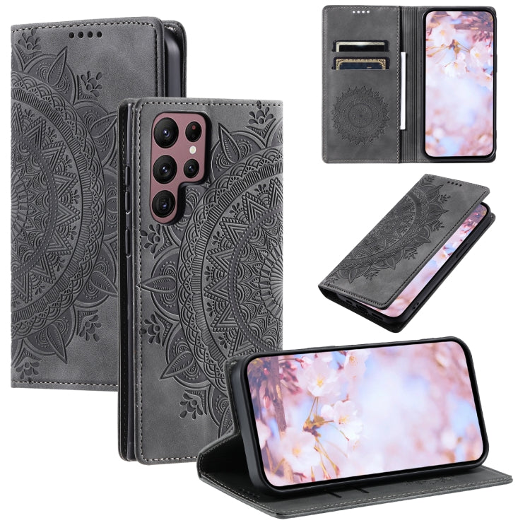 Totem Embossed Magnetic Leather Phone Case, For Samsung Galaxy S25 Edge 5G, For Samsung Galaxy S25 5G, For Samsung Galaxy S25+ 5G, For Samsung Galaxy S25 Ultra 5G