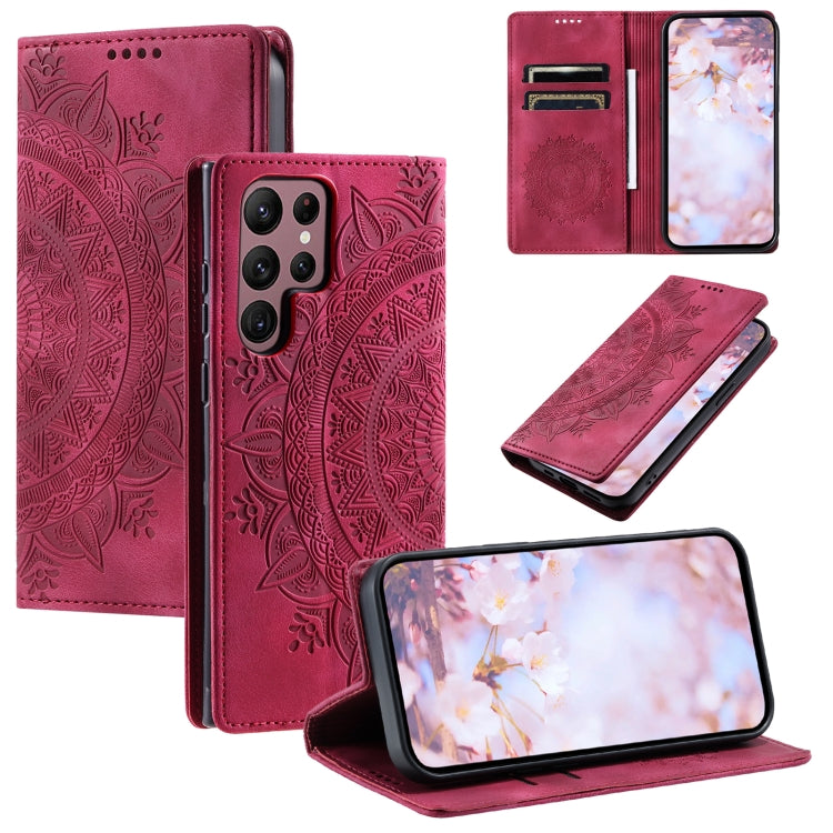 Totem Embossed Magnetic Leather Phone Case, For Samsung Galaxy S25 Edge 5G, For Samsung Galaxy S25 5G, For Samsung Galaxy S25+ 5G, For Samsung Galaxy S25 Ultra 5G